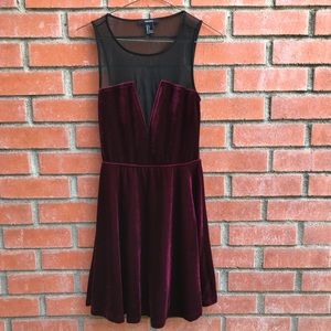 Velvet with Mesh Dress